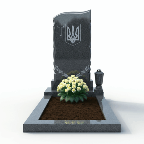 Гранитный памятник для военных на могилу №1
