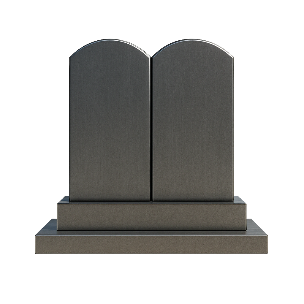 Doppelgrabsteine aus basalt